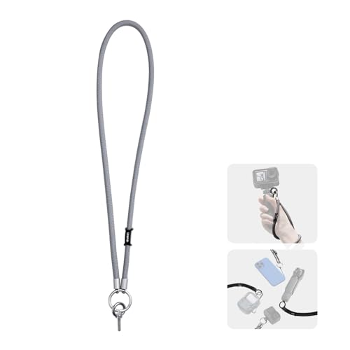 Ulanzi �J�����X�g���b�v �A�N�V�����J�����p �l�b�N���X�E�n���h�E�X�}�z�X�g���b�v �X�}�z�p���@�\�|�����[�v �y�� 8mm�҂ݍ��� Osmo Action/Osmo Pocket3/GoPro/�X�}�z/�A�N�V�����J�����Ή� �������� �����h�~ AS