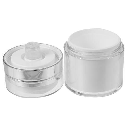 MOTHNUR Botella Dispensadora de Crema al Vacío Plateada con Bomba Portátil para Loción y Cosméticos Envase Airless Reutilizable para Viaje
