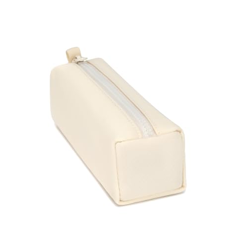 Image of Pencil Case Lightweight and Durable Ideal Pencil Pouch for School and Office Supplies (Cream,Oxford)