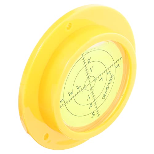 Nivel de burbuja circular amarillo para nivelar autocaravanas con precision de bolsillo 2