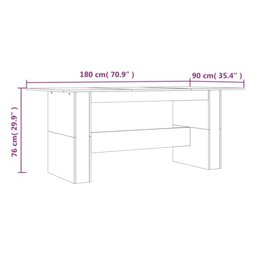 Table industrielle Gris Sonoma 180 cm et table de cuisine polyvalente - 3
