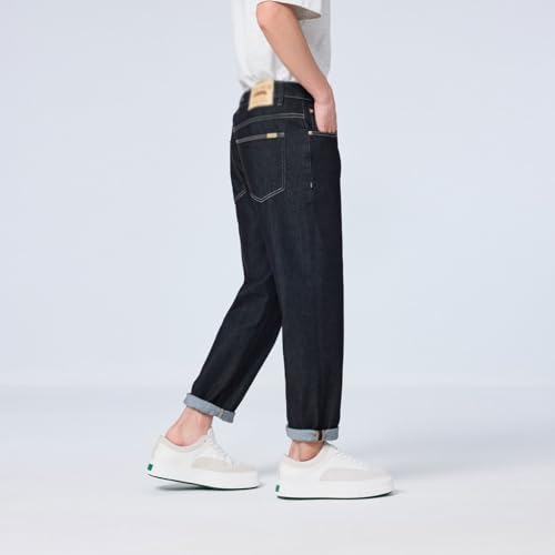 Cool Denim Pants with Loose Straight Leg Casual Cropped Pants4