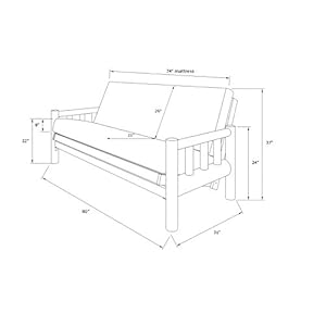 Kodiak futons lodge futon peters cabin  urban country home decor