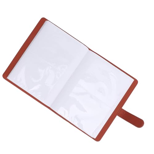 XUMIUZIY Wallet PU Leder Fotoalbum, Fotoalbum Secure Tear Resistant Multi Purpose für Breite 400 300 210 Kamera (BROWN)