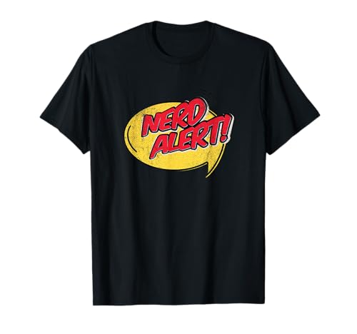 Nerd Alert! fumetto nerd divertente vintage geek regalo t shirt Maglietta