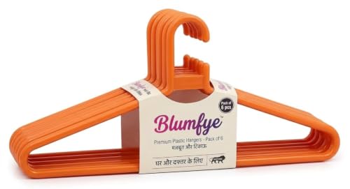 Image of Dmitry Plastic Clothes Hanger, Set of 6 (Multicolor)