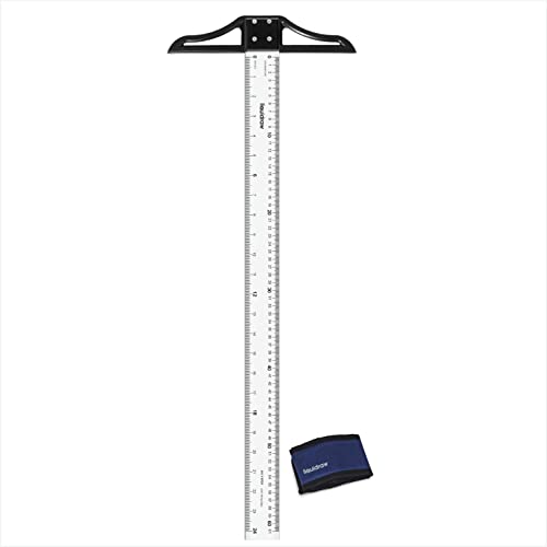 Liquidraw Regla cuadrada T de 60 cm, 24 pulgadas, regla acrílica en forma de T para dibujo, dibujo, trabajo de diseño general, arquitectos e ingenieros (medidas imperiales y métricas) Cover