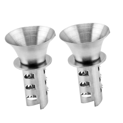 DECOMELODY 2個 手動ステンレス製レモンドリル ジュース絞り器 軽量ポータブル 手を汚さず果汁を効率的に抽出 レモン オレンジ 用精密注ぎ口付