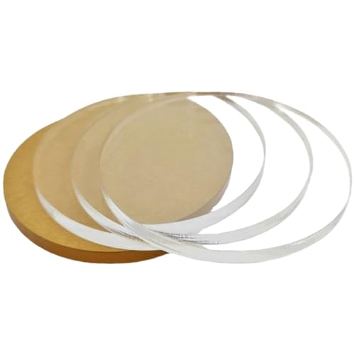 Hard Transparent Acrylic Plate Round Disc Glass Board (Thickness 2mm,Diameter 100mm)