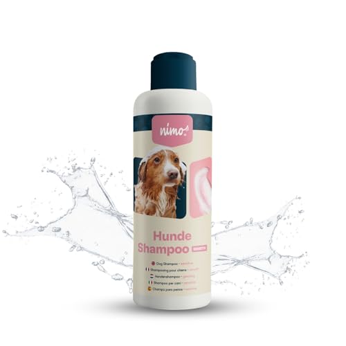 nimo® Hunde Shampoo sensitiv | ohne Duftstoffe & pH-Neutral mit Kollagen | für alle Hunderassen und Sensible, allergische Hunde | für bessere Kämmbarkeit & glänzendes Fell, 100% tierleidfrei