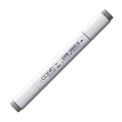 COPIC Classic Marker Type T - 5, toner grijs No. 5, professionele lay-outmarker, op alcoholbasis, met een brede en een fijne punt