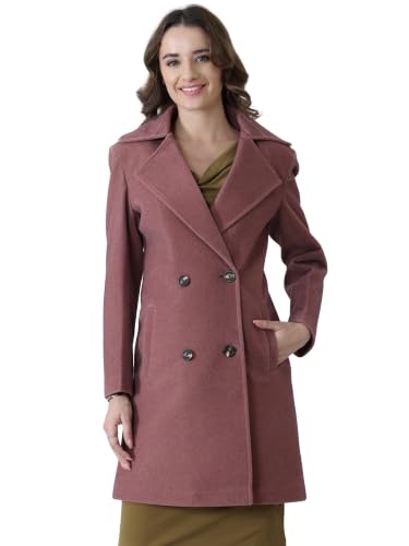 Image of PLAGG Women's Notched Lapel Long Overcoat