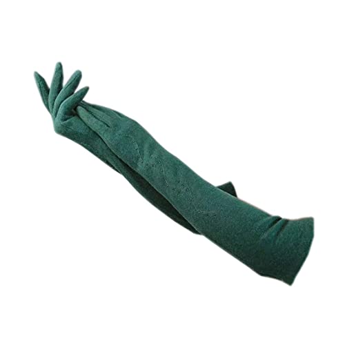 Xwwdp Winter Ladies Wool Gloves Warm Long Arm Sleeves Spring And Autumn Comfortable And Beauti (Color : A, Size : One Size) #TOP6