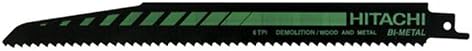 Hitachi 725350B25 9-Inch 6 TPI Demolition Blade - 25 Pack
