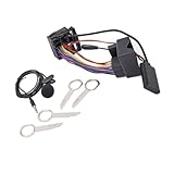 Lecreatekit Aux-In Audio Kabelbaum Adapter für Ford 5000CD, 6000CD & für Sony für CDX Einheiten - 12-poliges OEM-kompatibles Autoradio AUX-Eingangskabel mit Mikrofon (150cm, Schwarz, 1-Pack)