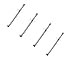 BBQMANN BD001 (4-pack) Universal Stainless Steel Tube Burner Replacement for Jenn Air, Vermont Castings Model Grills (17"x1")