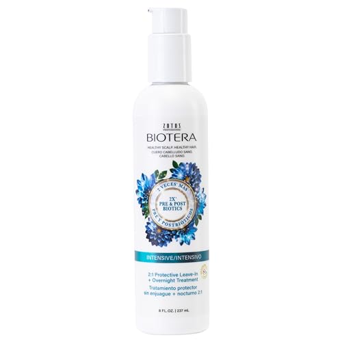 Biotera Intensives 2:1 Protective Leave-In + Overnight Treatment | Vegan & Animal Test Free | Paraben & Sulfate Free | Color-Safe | 8 Fl Oz