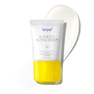 Supergoop! Unseen Sunscreen – SPF 40 – Invisible, Broad Spectrum Face Sunscreen + Makeup-Gripping Primer – Weightless, Scentless, Oil Free – For All Skin Types & Skin Tones – 0.5 fl oz