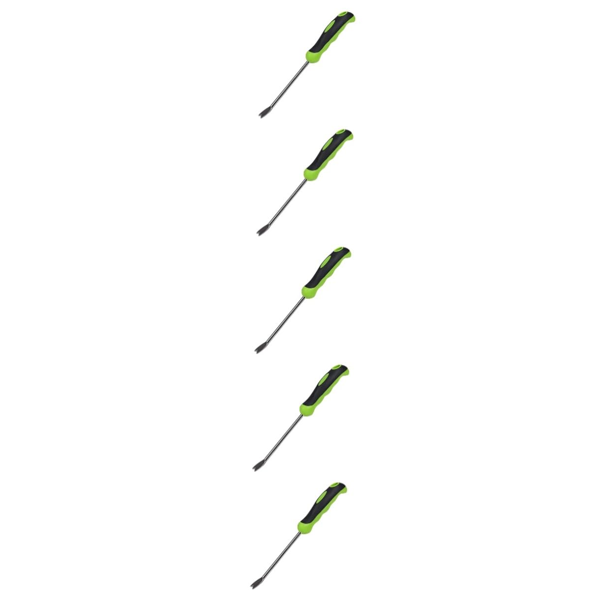 Veemoon 5pièces Outil De Désherbage Manuel Inoxydable Arracheur De Mauvaises Ergonomique pour Jardinage Et Agriculture Outil De Jardinage Polyvalent pour Désherbage