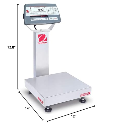 Báscula de banco Ohaus D52P12RTR1 con pantalla TD52P 25lb x 0.005lb miniatura 4