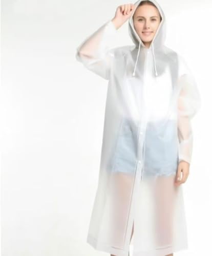 Capa de Chuva Unissex Reutilizável com Capuz - Poncho Impermeável Leve e Portátil para Shows, Festiv