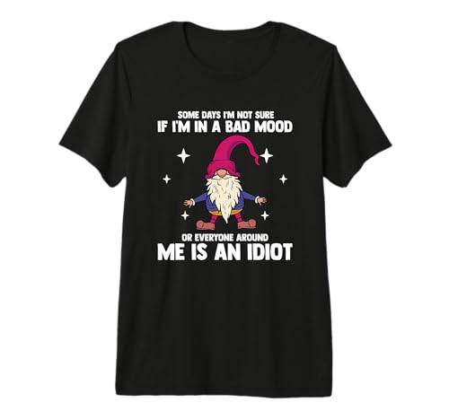 Funny Gnome Some Days I’m Not Sure If I’m in A Bad Mood Premium Tri-Blend T-Shirt