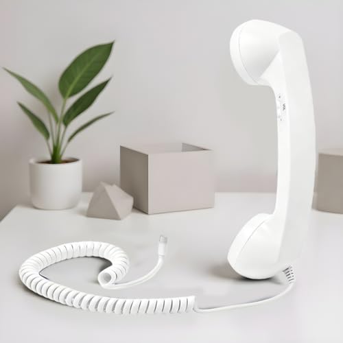 Classic Telephone Handle - Modern Mobile-to-Landline Connector, Ergonomic Comfort Receiver with Volume Control, Noise Canceling Communication Accessory, Ideal for Hospital Rooms Senior Living and Long - imagen 4