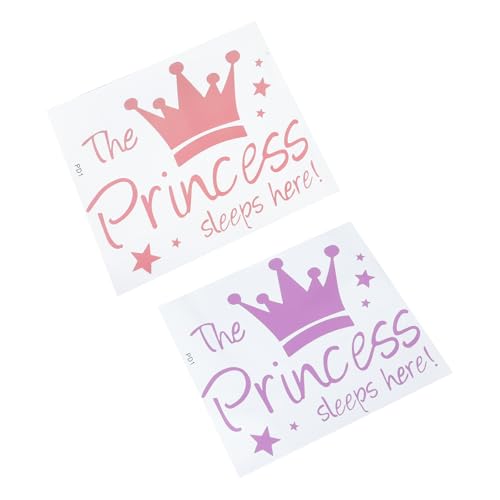 Vinilos Decorativos Corona Rosa y Morado Set 2 Piezas