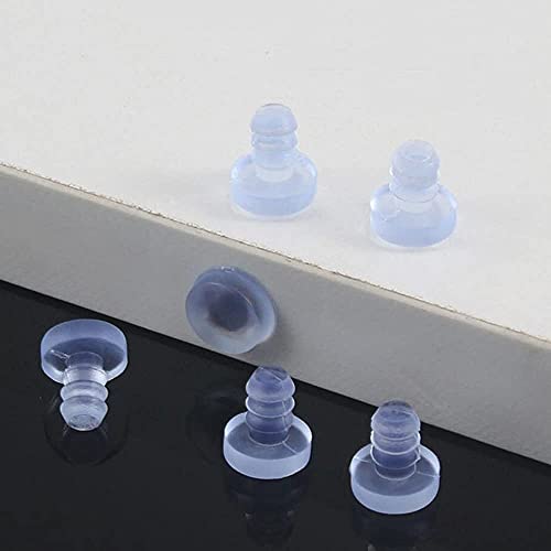 50 Pcs 4.8Mm Glass Top Table Bumpers With Stem, Clear Rubber Glass Table Bumper, Patio Table Spacers, For 3/16Inch Hole Furniture Cabinet #TOP4
