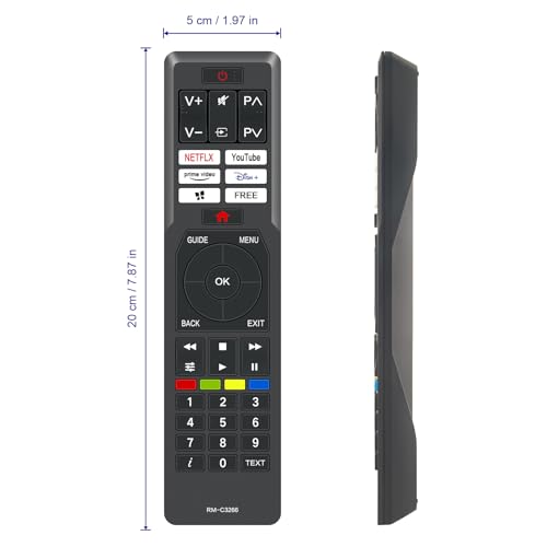 Télécommande compatible JVC RM-C3266 et Hitachi Vestel TV - 2