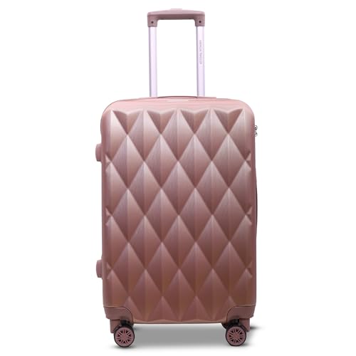 Image of AMERICAN TRAVELLER Diamon Trolley Bag | Durable ABS Hard Shell Luggage | Durable ABS Hard Shell, TSA-Type Lock, 8 Dual Spinner Wheels, Telescopic Handle