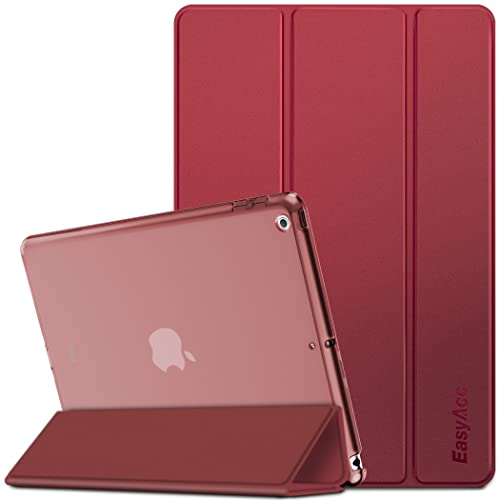 EasyAcc Hülle Kompatibel mit iPad 9.7 2018/ iPad 6 Generation/iPad 2017/ iPad 5 Generation, Ultra Dünn Transluzent Matt Rückseite Abdeckung, Burgundisch