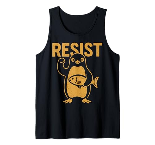 Resistere alla protesta dei pinguini ribelli contro la resistenza delle tariffe Canotta