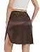 GYS Half Slip for Women Under Dress Silky Lace Underskirt, Espresso, Large