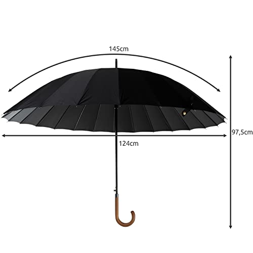 MT MALATEC Parapluie classique extérieur imperméable léger coupe-vent 24 côtes – vue 2