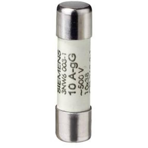 EAN 4001869061511 Siemens 3 NW6006 – 1 Sentron, cilindrica fusibile Link, 10 x 38 mm, 12 a, GG, un AC: 500 V, bianco