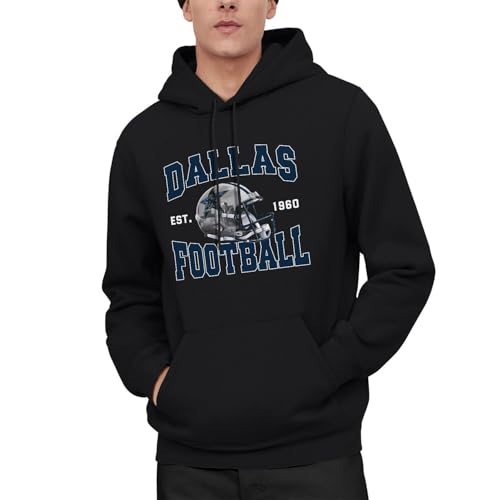 Mens Football Hoodie Classical Football Fans Sweatshirt Pullover Apparel