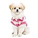 Dog Shirt Polo Shirt Striped Collar Puppy Clothes Summer Button Up Pet Clothes for Small Medium Dogs Cats for Boy Girl Pets (Pink, Small)