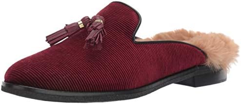Sperry Womens Seaport Levy Tassel Fur Mule Loafer, Wine, 7.5