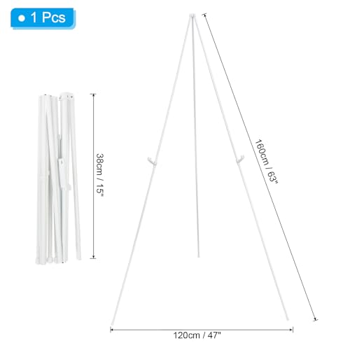 PATIKIL 63inch Easel Stand for Painting Art Easel Stand Folding Large Portable Easel Low to Ground Tripod Aluminum for Signs Poster Display Art Decor Picture Photo Wedding - Image 2