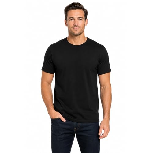 Image of Men's 100% Cotton Crew Neck T-Shirt | Regular Fit | Soft & Breathable | Casual Everyday Wear