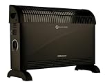 Belaco 2000W Electric Portable Convector Heater 3 adjustable heat settings fast heating space heater Manual Thermostat BS plug (Black)