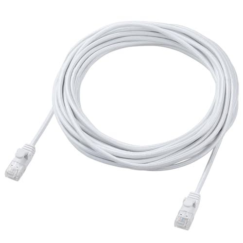 エレコム LANケーブル CAT6A 7m 爪折れ防止 メッシュケーブル ホワイト ECLD-GPAM/WH70の商品画像（Amazon）