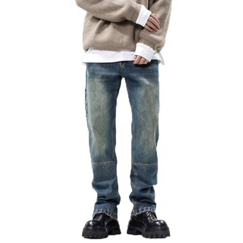 Jeans Pants Trousers Denim Spring and Autumn Design Men's Loose Classic Trendy Wide Leg Long
