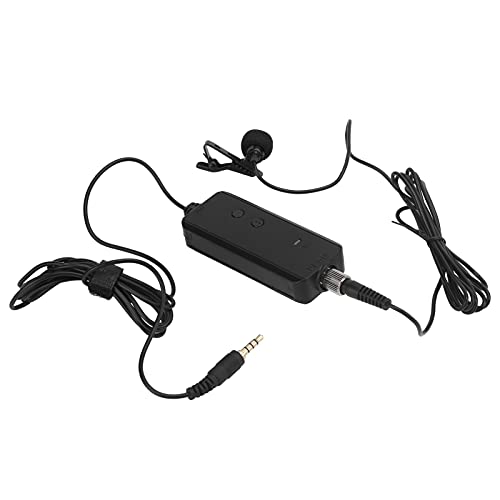 Qiilu Microphone CollarClip D'enregistrement de Réduction de Bruit EY580S pour Vlog/Interview en Direct