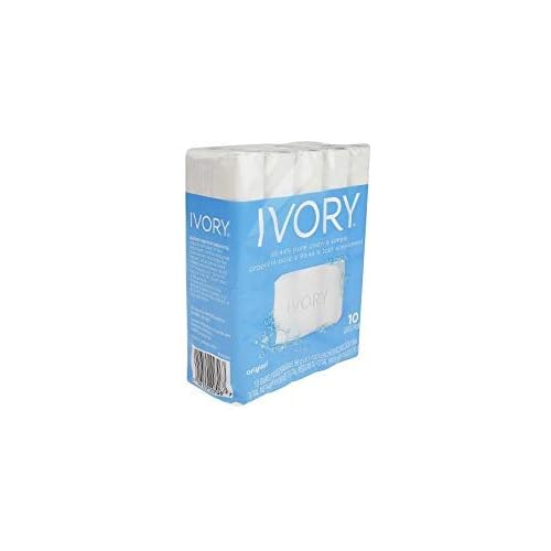 Ivory Soap, Original Scent, 10 Bars White and mildly
