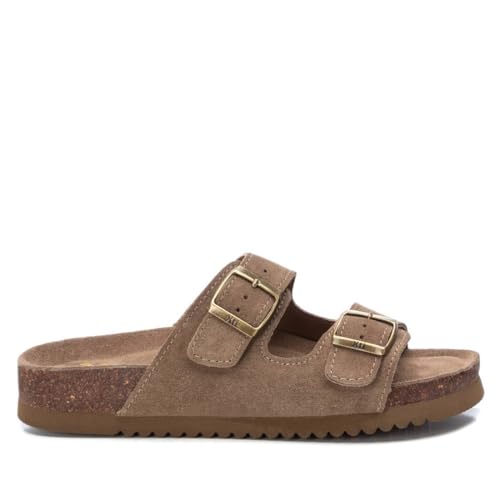 XTI   Sandalias de Tacón Mujer Taupe   Calzado Cómodo y Versátil   Moda casual   Modelo 14255206 (Talla 38)