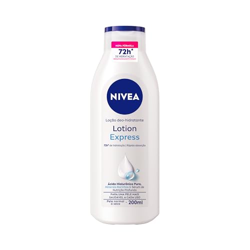NIVEA Loção Hidratante Corporal Lotion Express - Loção Hidratante com textura leve que hidrata profundamente, protege do ressecamento e auxilia na regeneração da pele - 200ml