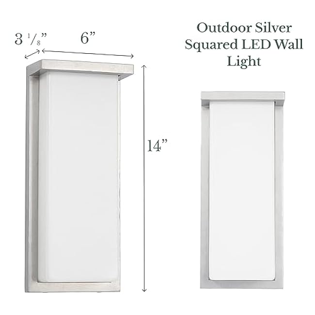 Hamilton Hills 14 Inch Flush Mount Outdoor Light Fixture 3000K Modern Wall Sconce