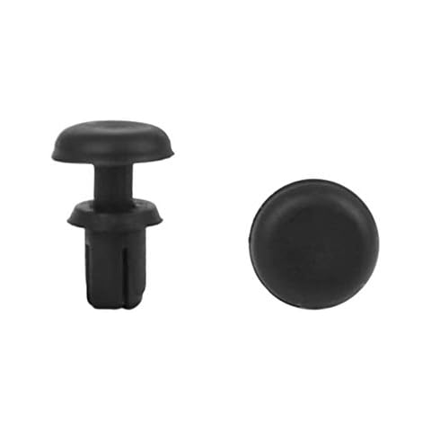 FOTN 30PCS 4mm Black Plastic Rivets Push Type Panel Retainer Clip for Car Cover